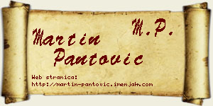 Martin Pantović vizit kartica